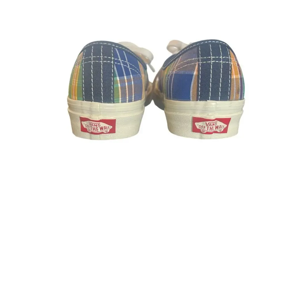 VANS ANAHEIM FACTORY 44DX LOW TOP PLAID CANVAS LACE UP SHOES MEN/WOMEN